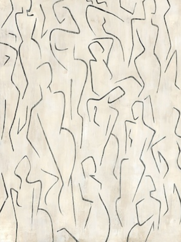 30"x40" Emerging Forms I Art