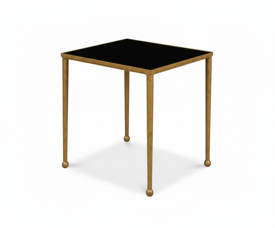 Gilt Metal Nesting Table Small