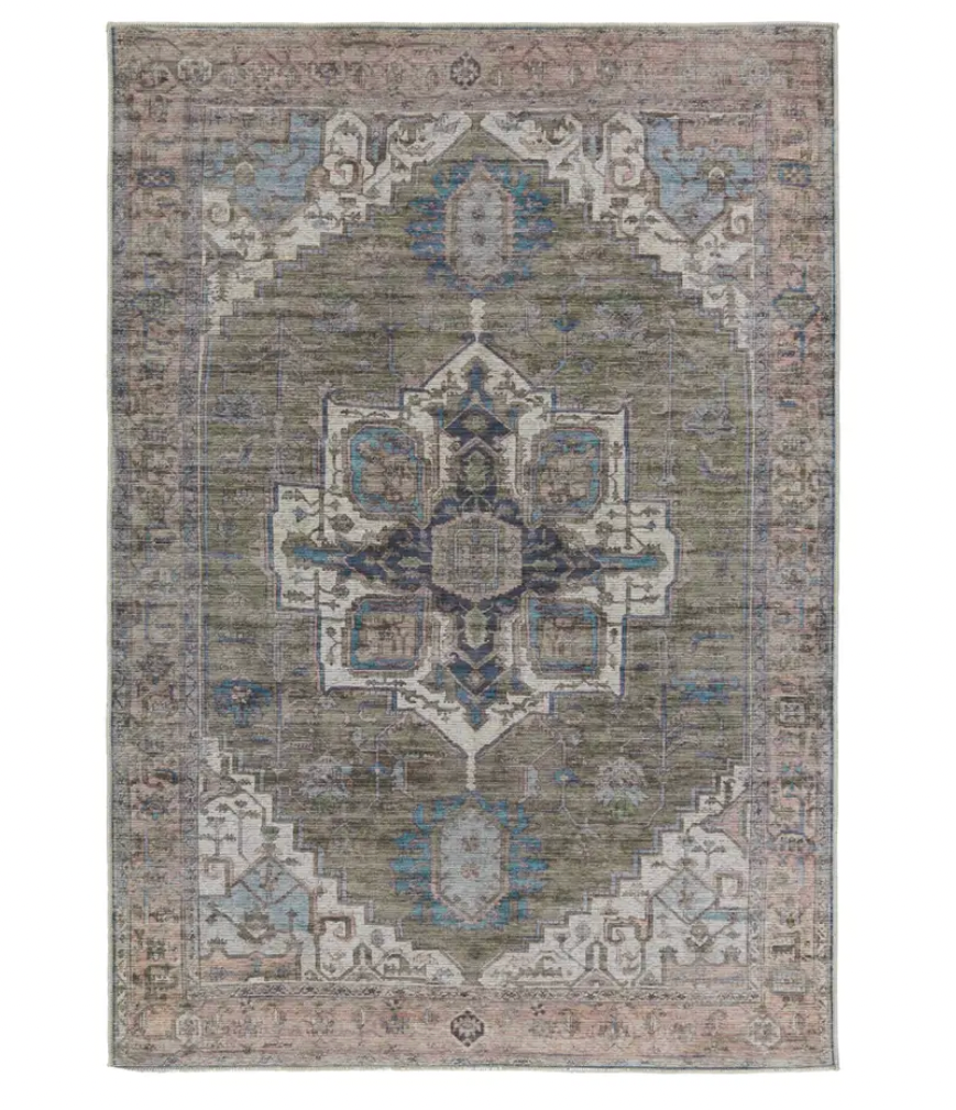 Sage Snow White Vindage Rug 5'3x8' VIN07