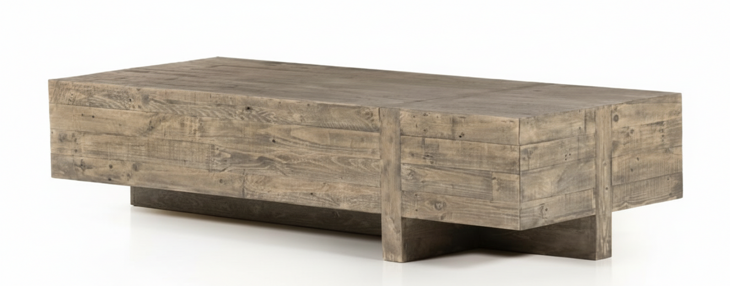 WYNNE COFFEE TABLE Weathered Wheat 68"