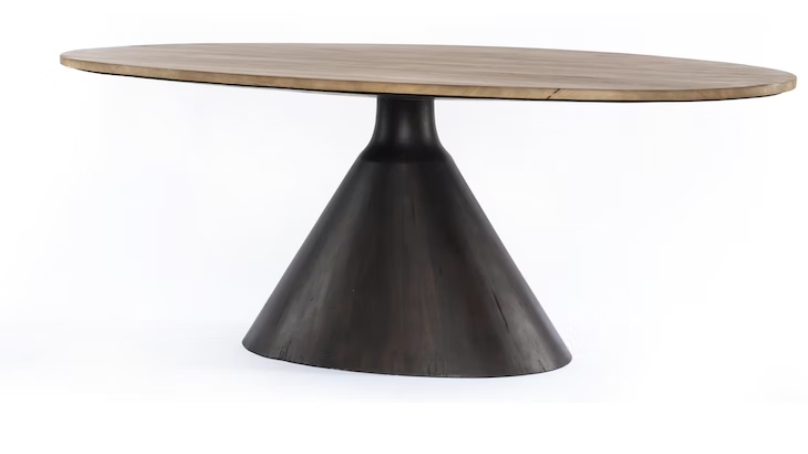 Bronx Oval Dining Table - Light Brushed Parawood 84"