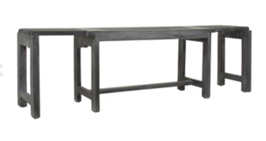 Paris Mango Wood Bench Black