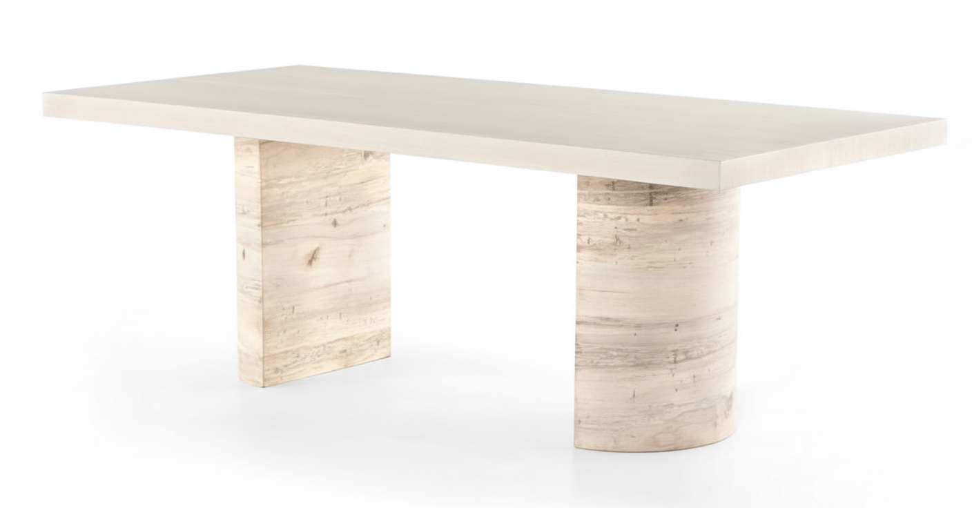 LIV DINING TABLE-PALE OAK VENEER 84"