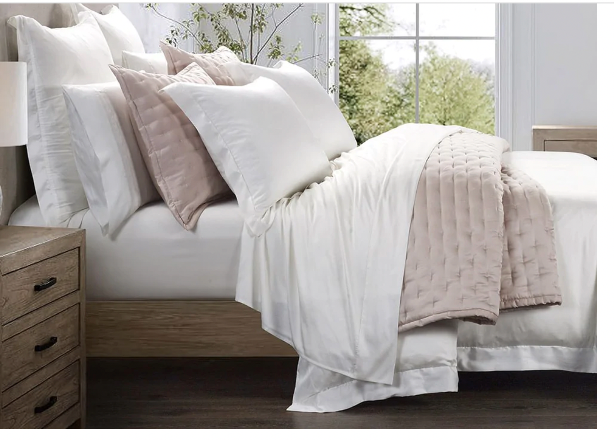Hera Washed Linen Comforter Set Super Queen White