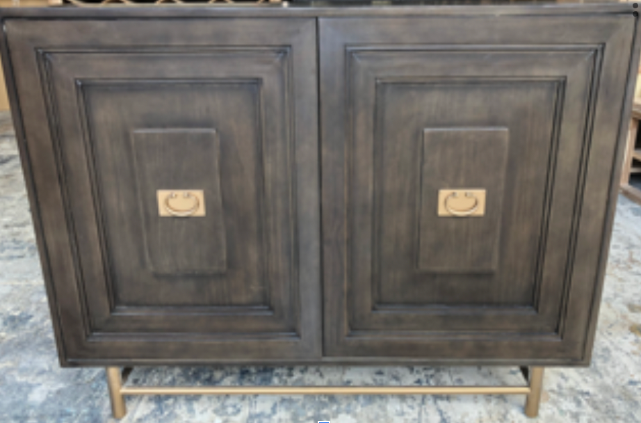 Door Chest With Metal Base