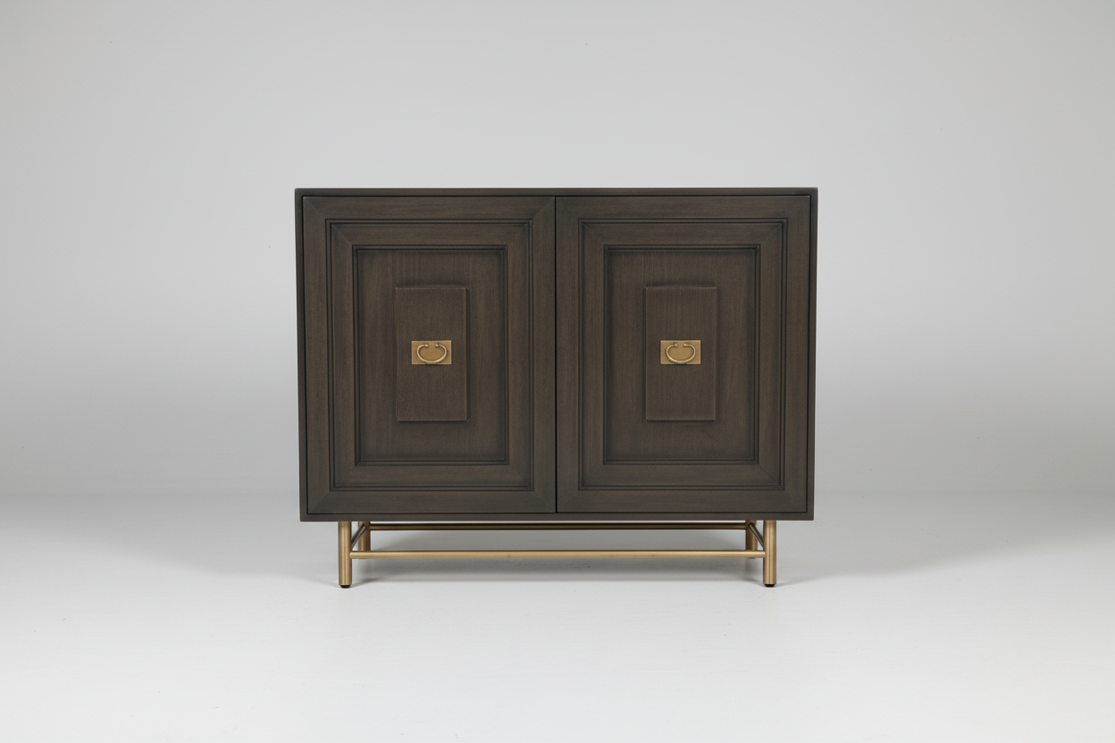 Door Chest With Metal Base
