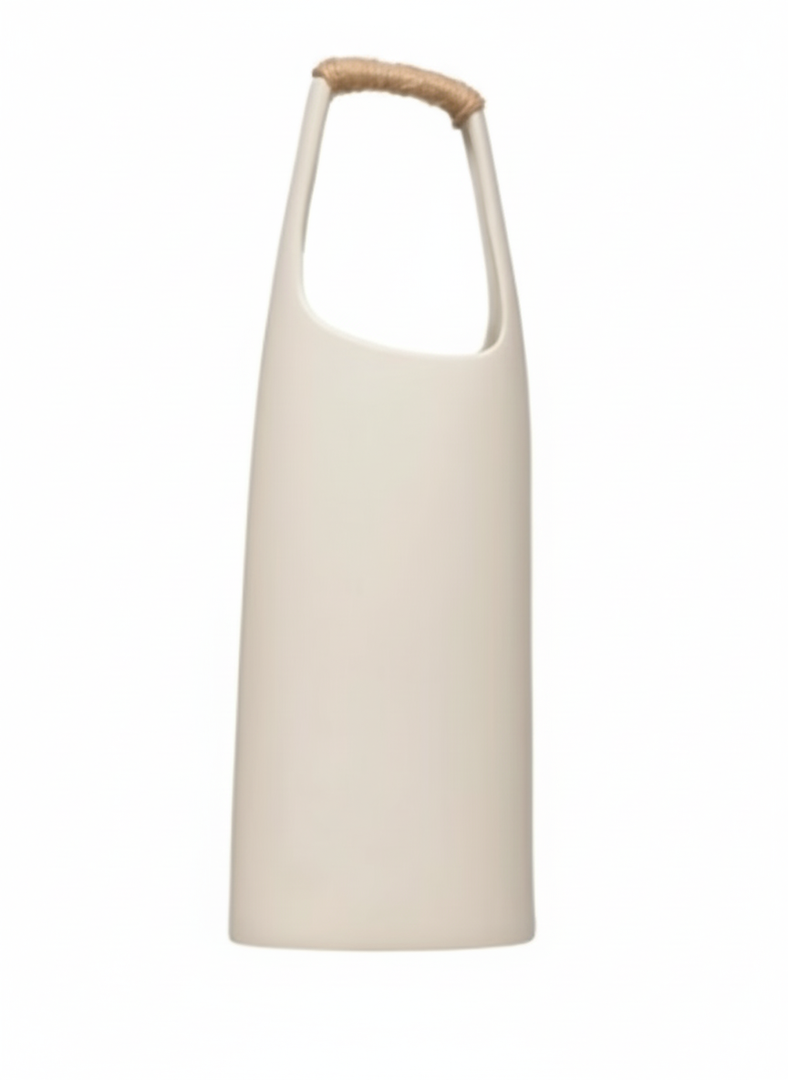 White Stoneware Vase Small