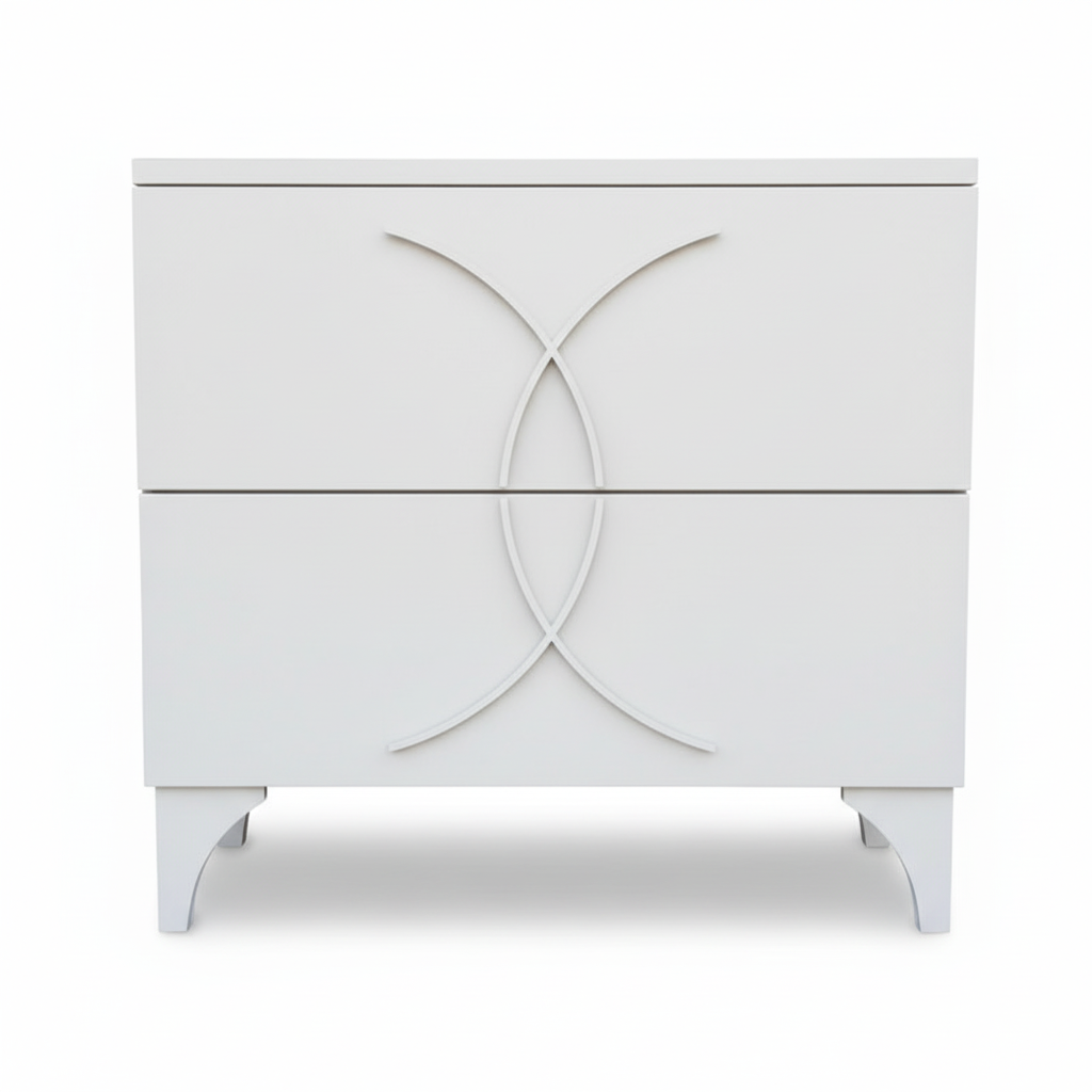 Raffia 2 Drawers Cabinet