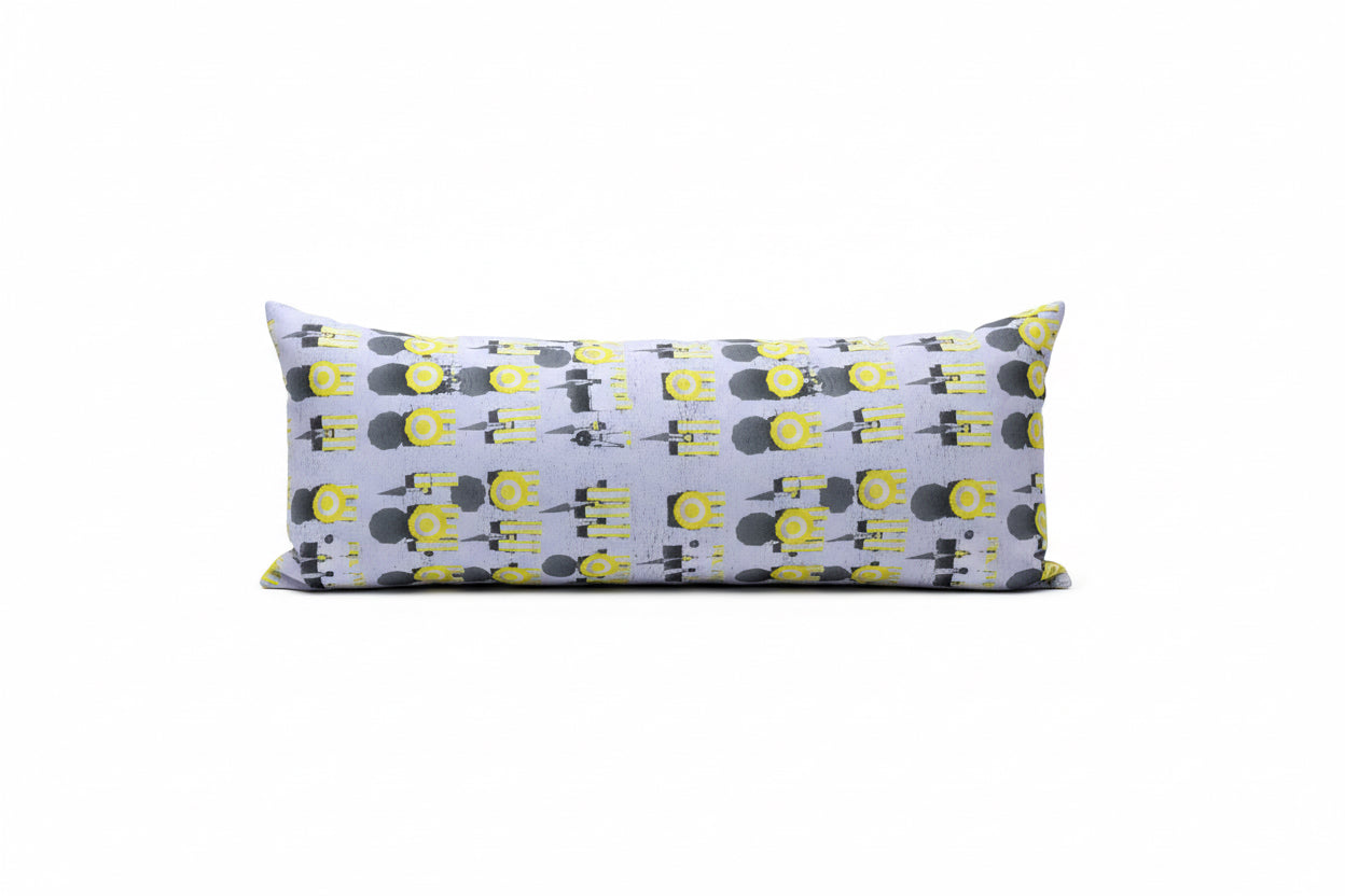 Yellow Umbrella Outdoor Pillow Lumbar