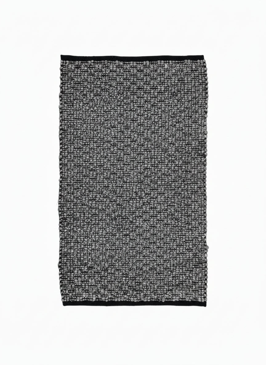 Black and Grey Bath Rug 28x46