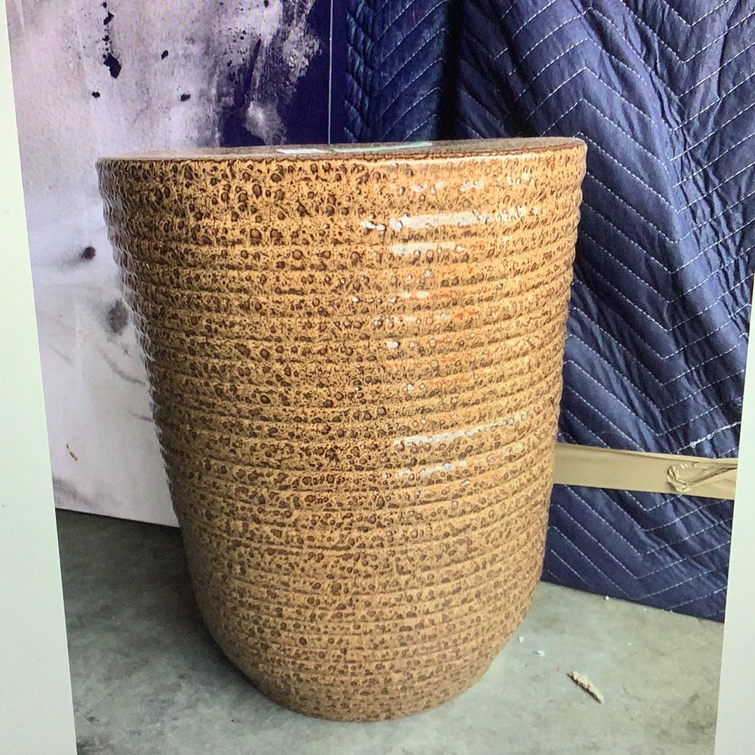 Brown Ceramic Garden Stool