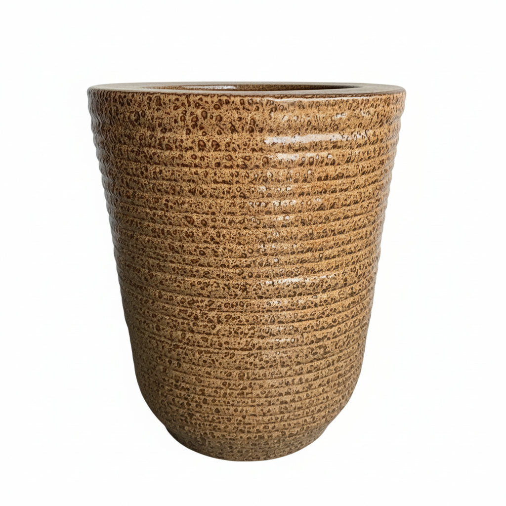 Brown Ceramic Garden Stool