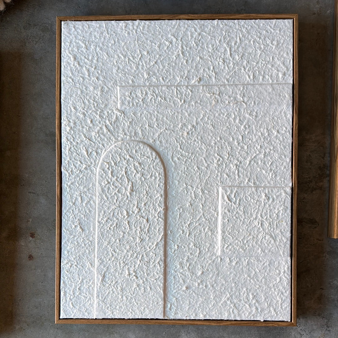 14”x18" Framed White Art 1