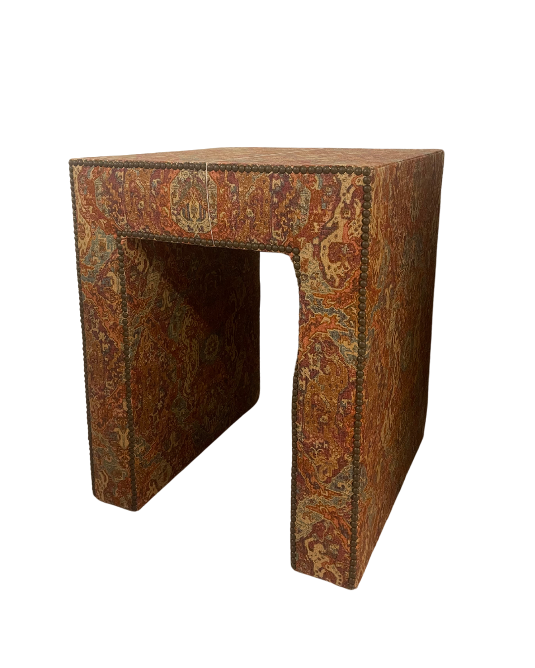 Side Table w/ Glass Top Ant Brass Beech Knoll