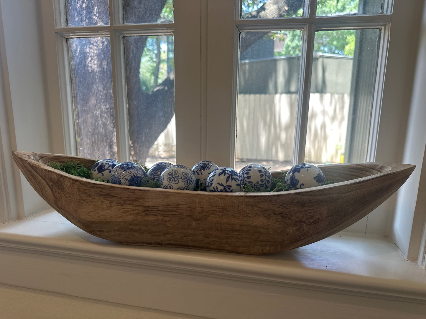 Carved Wood Boat
