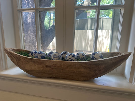 Carved Wood Boat