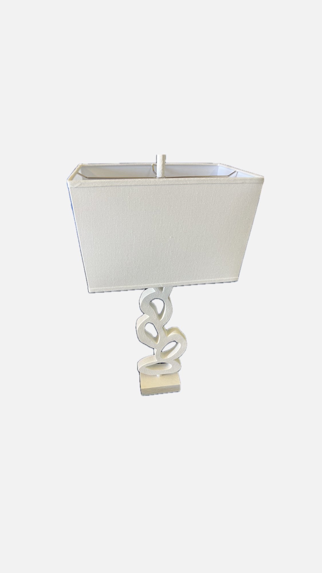 Textured White Abstract Lamp