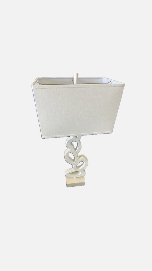 Textured White Abstract Lamp