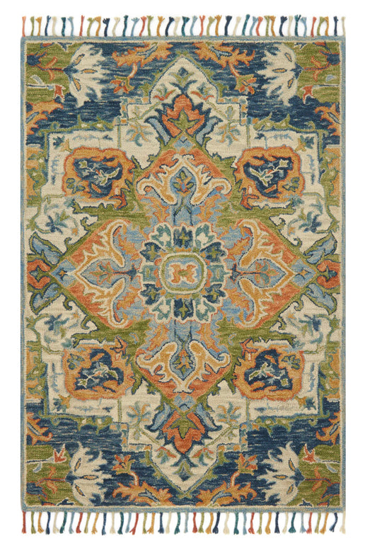 ZHARAH HOOKED WOOL PILE RUG, 9'9" X 7'9"