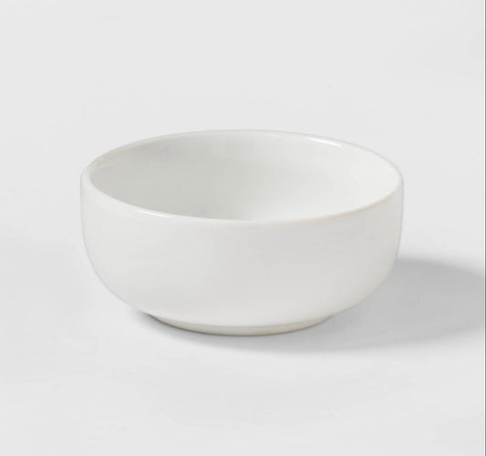 White Ceramic Round Dip Bowl