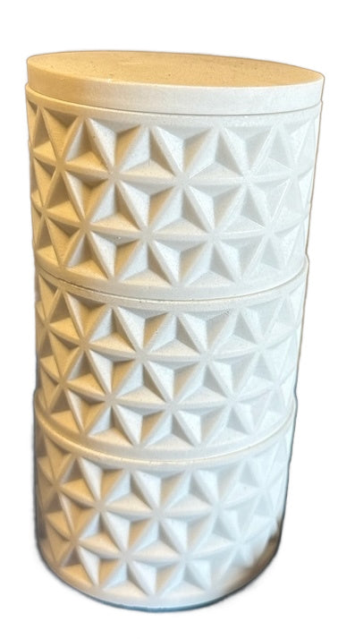 White Stacking Bathroom Organizer