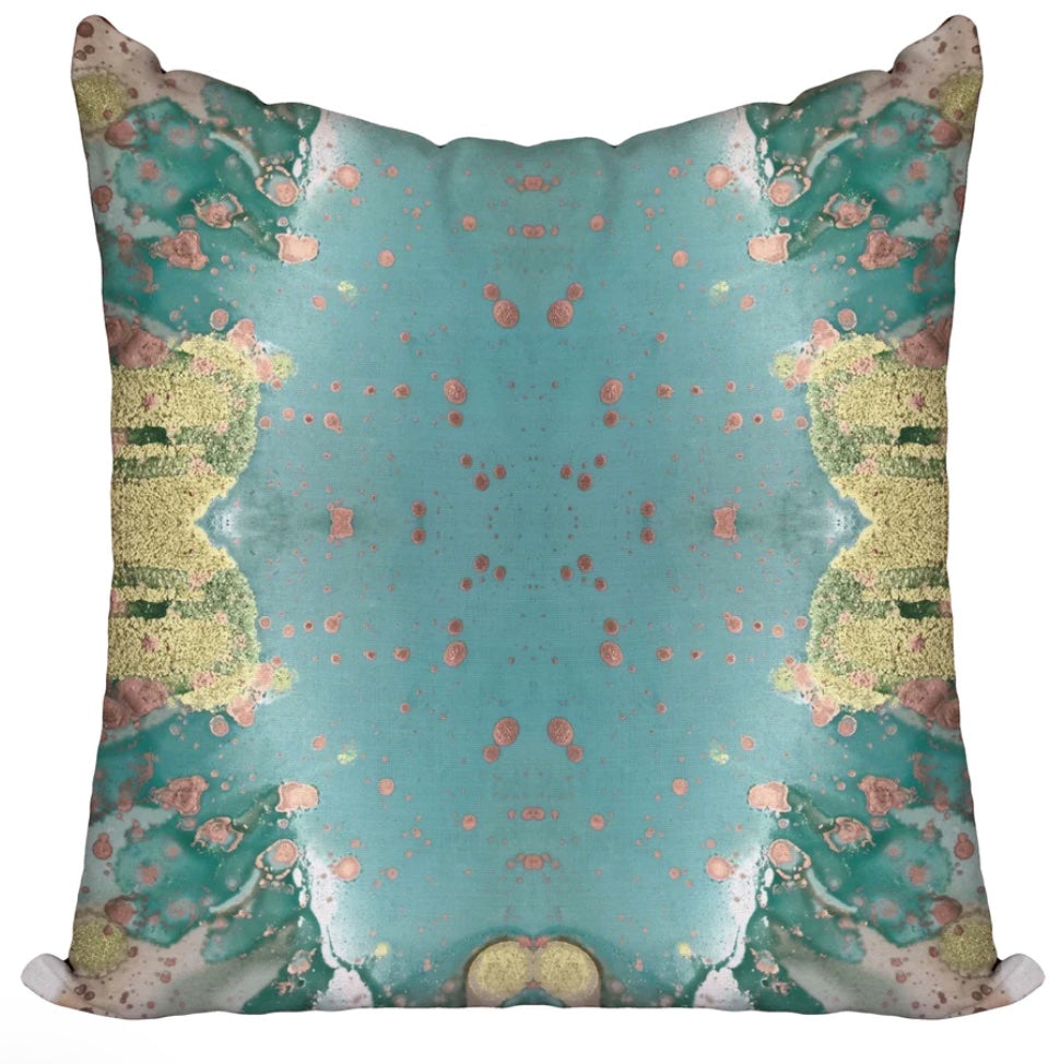 Bermuda Velvet w/ Dark Blue Velvet Backing Pillow Pillow 22x22