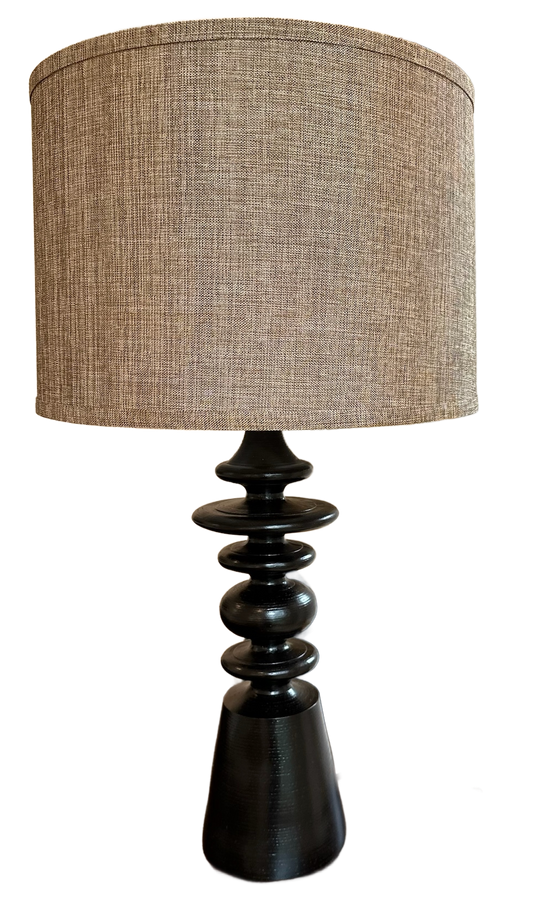 Black Lamp with Tan Shade