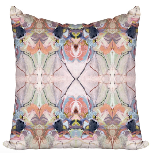 Chalk It Up Linen w/ Blush Linen Backing Pillow 22x22