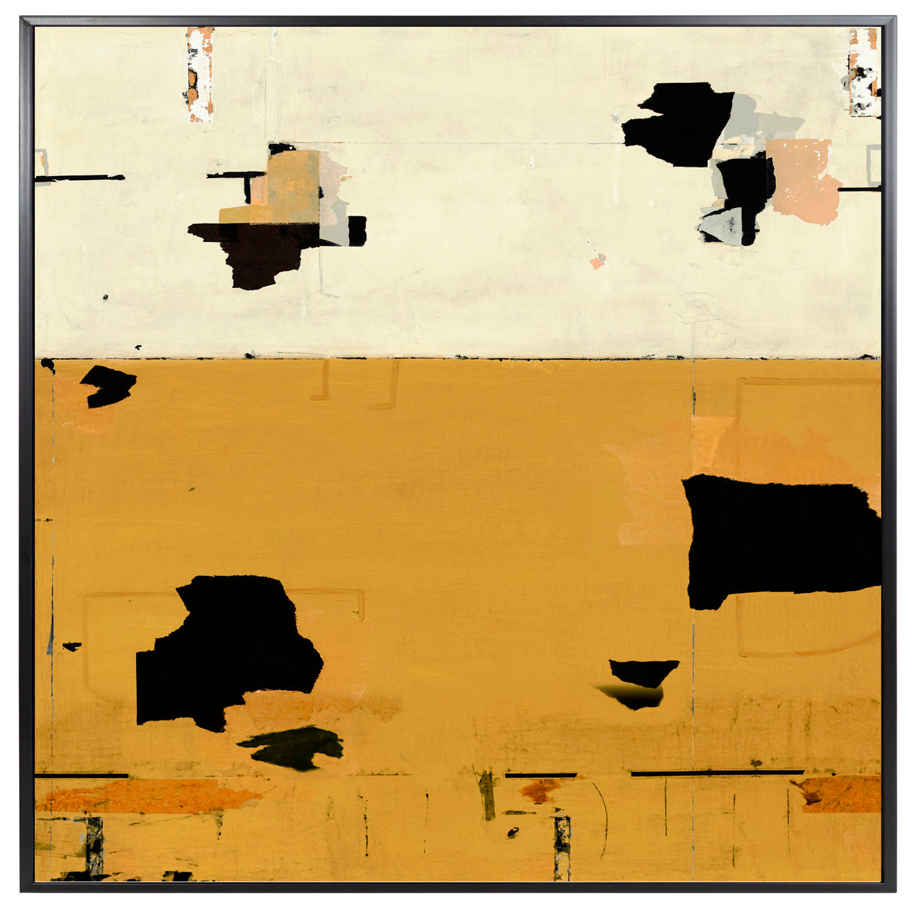 Chroma 36x36 Reef Coral 54x60 Black Frame Art