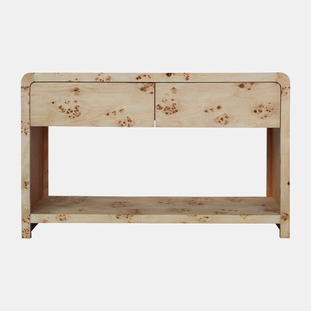 Cube Console With 2 Drawers, Natural 47"