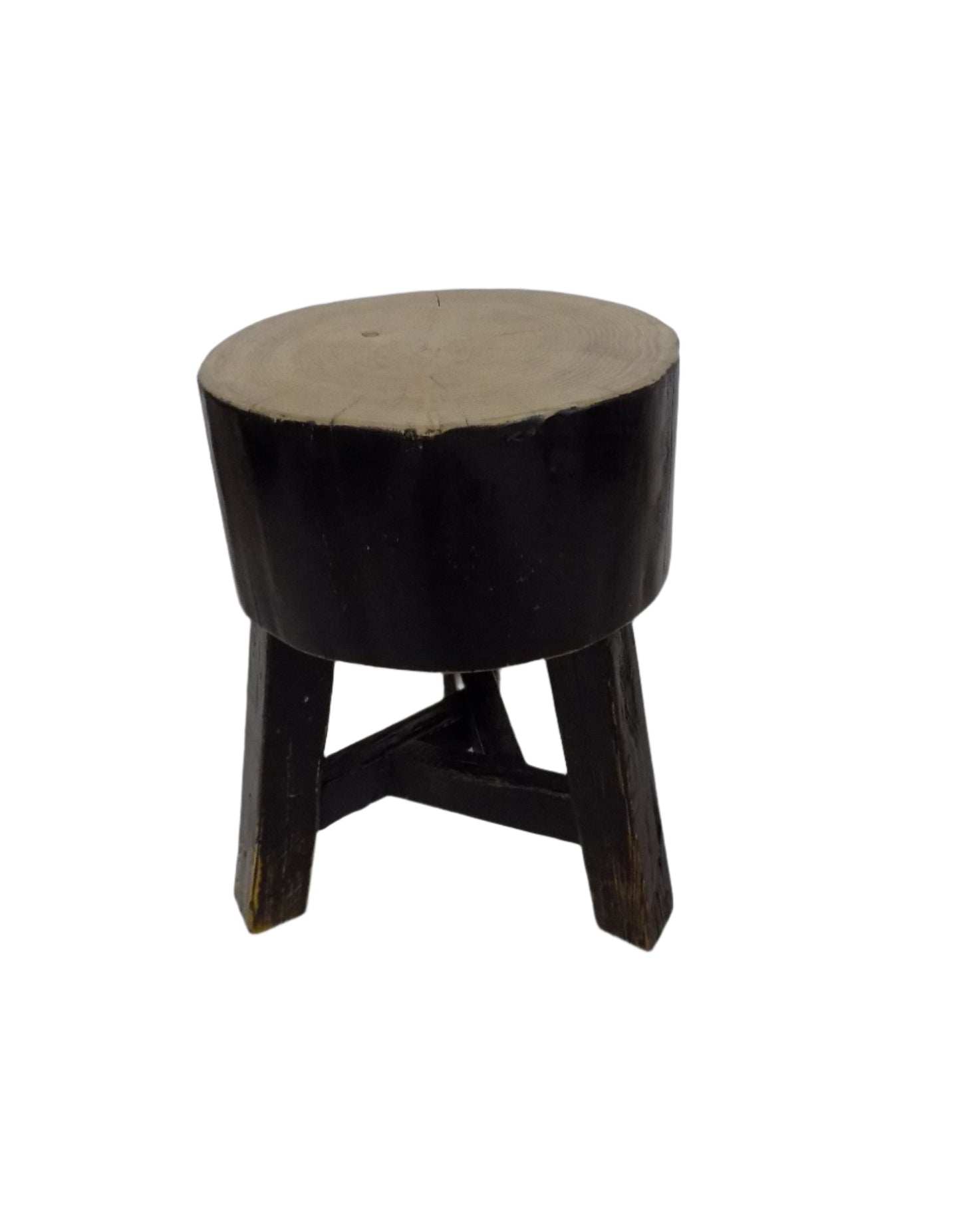 Tree Stump Side Table in Black