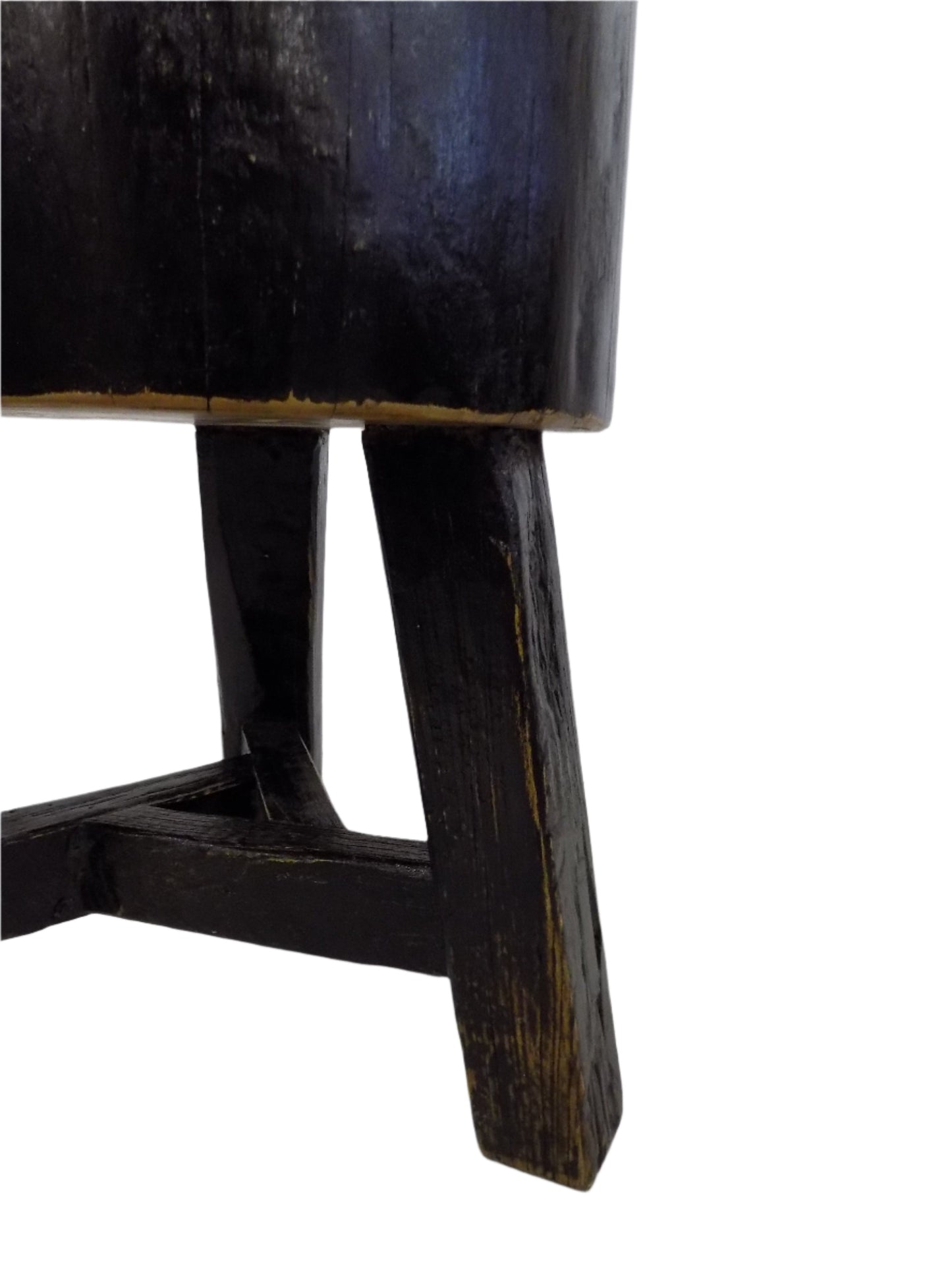 Tree Stump Side Table in Black