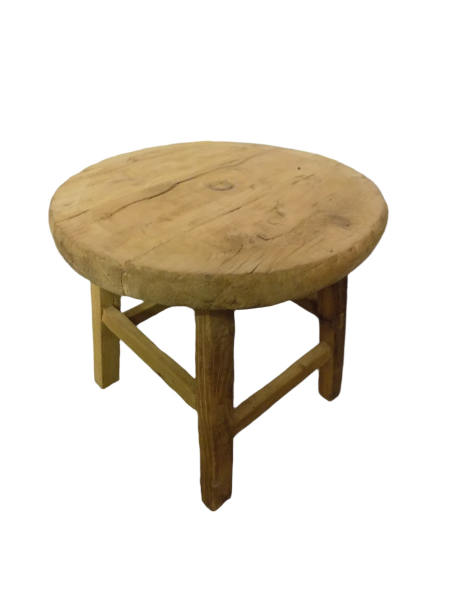 Distressed Round Side Table
