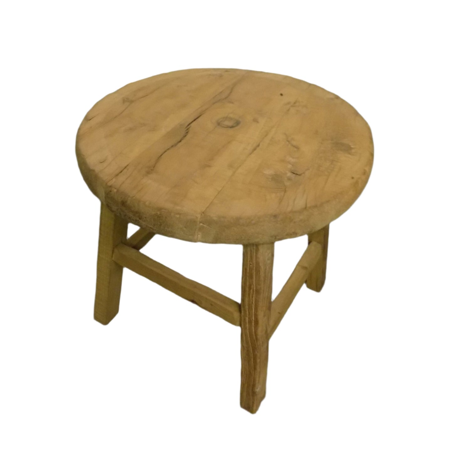 Distressed Round Side Table
