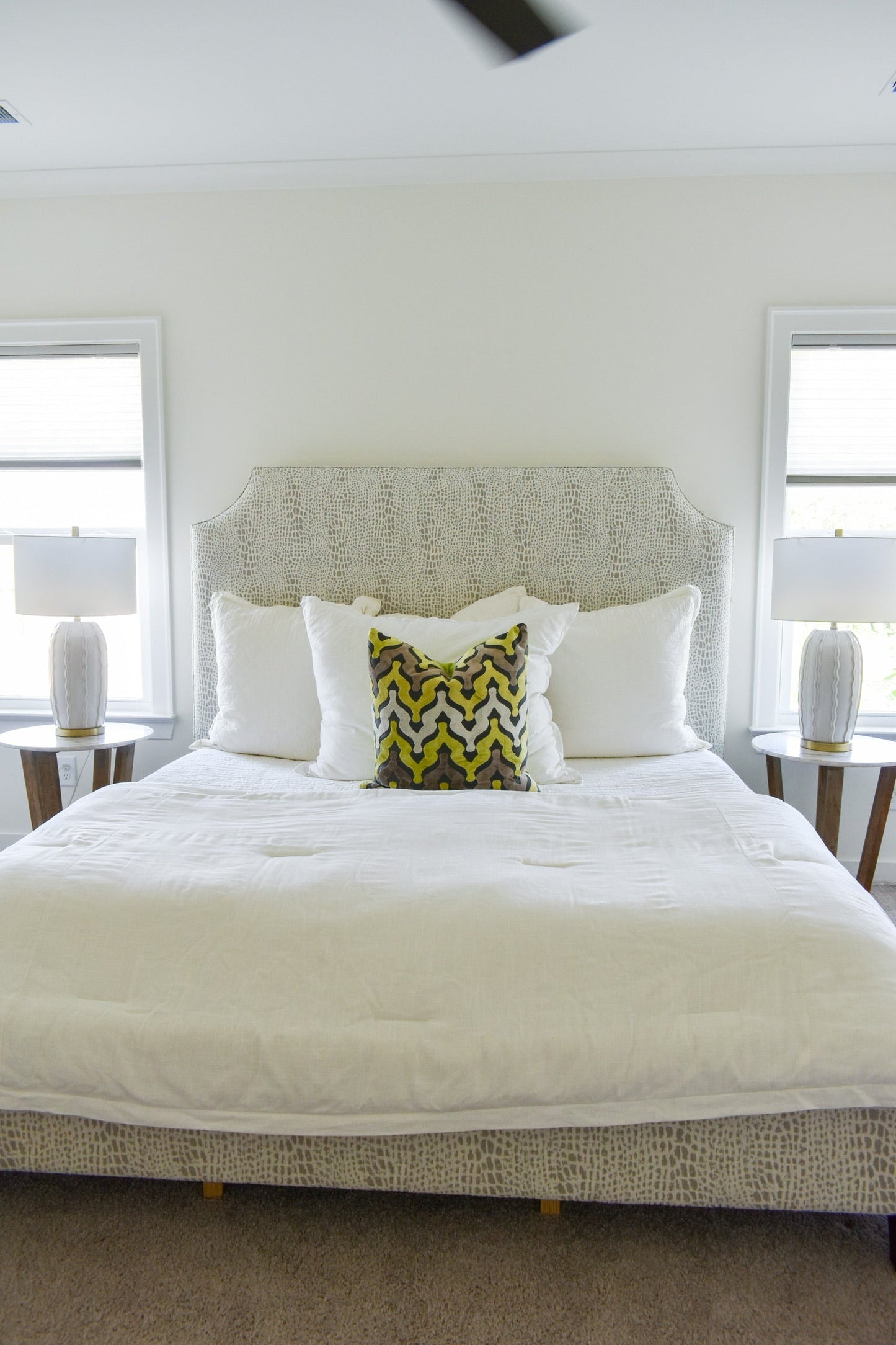 Upholstered King Bed - Darwin Cream