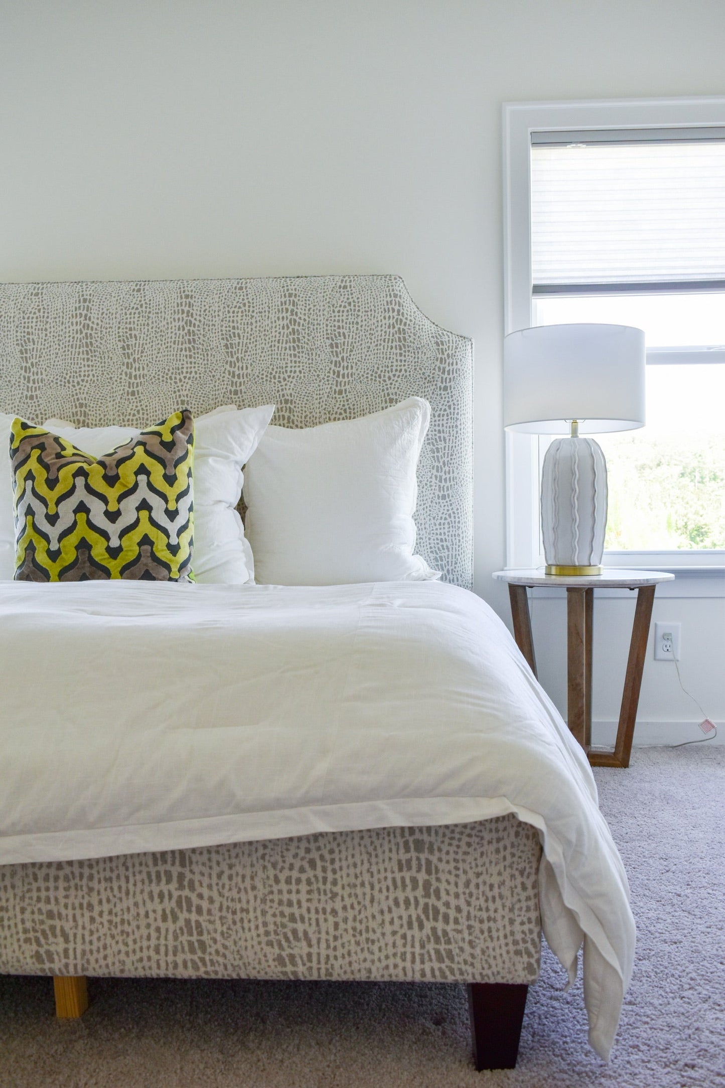 Upholstered King Bed - Darwin Cream