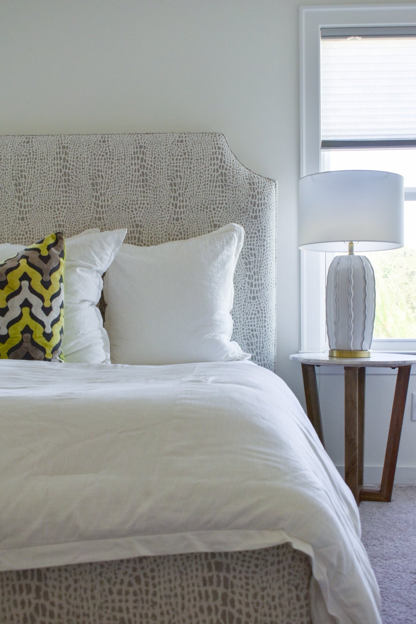 Upholstered King Bed - Darwin Cream