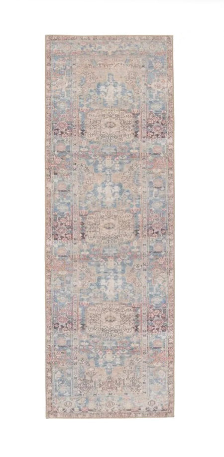 Geonna Frozen Dew Stone Blue Kindred Runner 2'6"x7'6" KND05