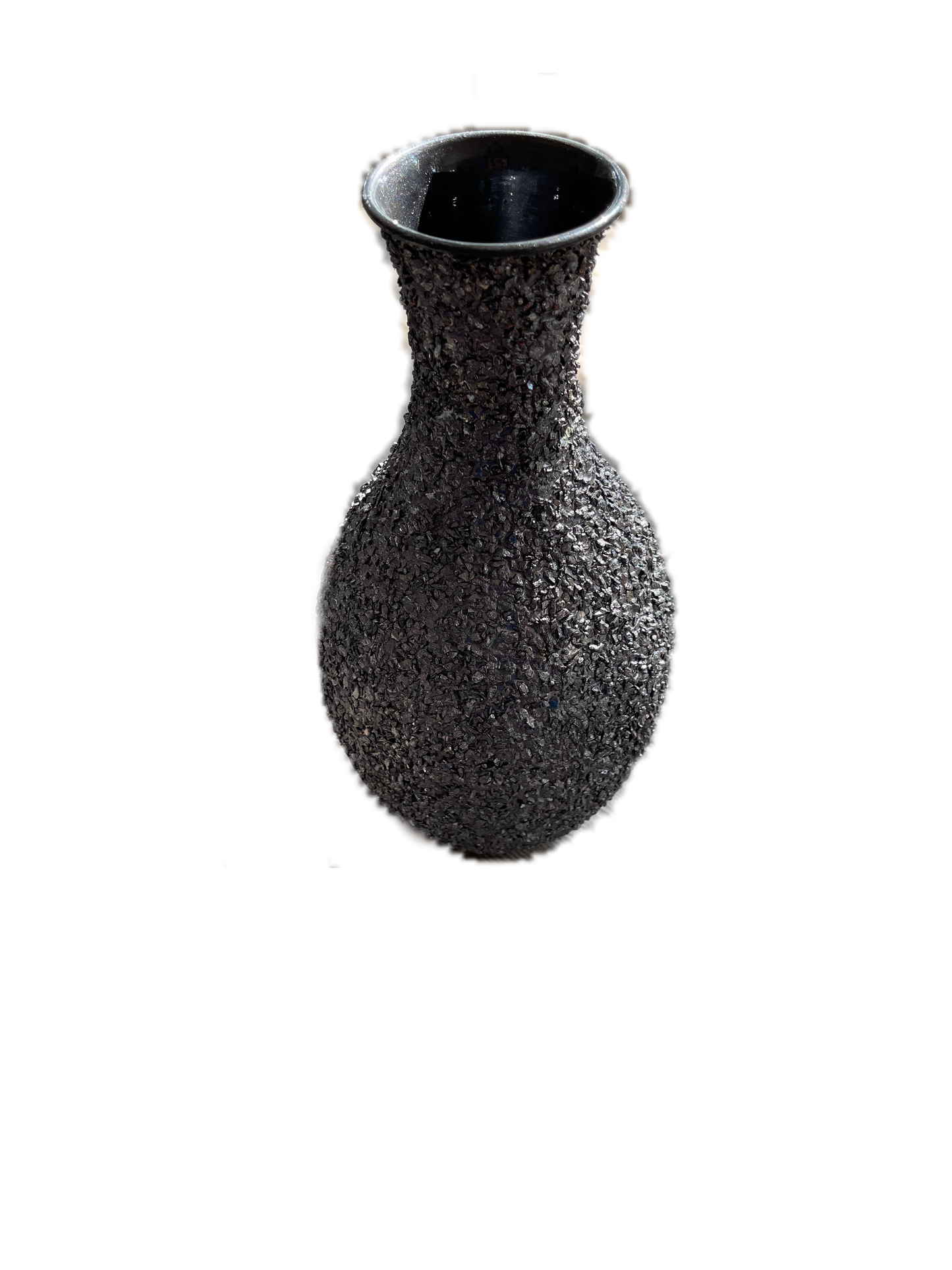 Dark Gray Textured Vase
