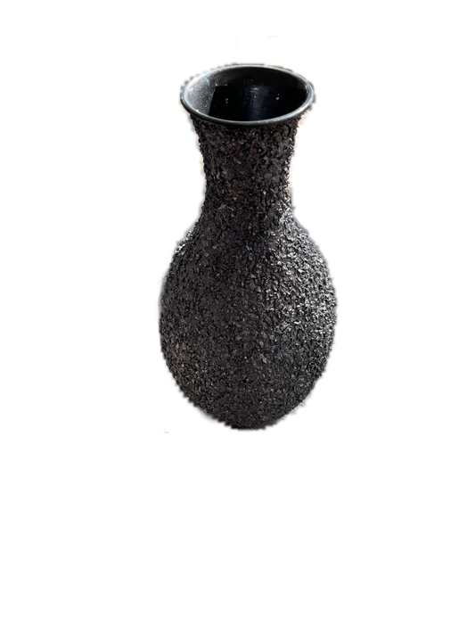 Dark Gray Textured Vase