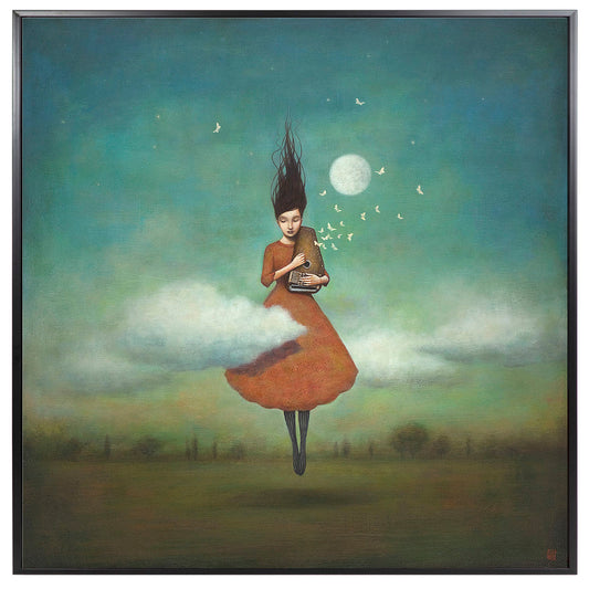 High Notes for Low Clouds 36x36 Black Frame Art