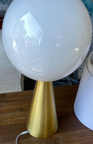 Orb Table Lamp with Gold Base