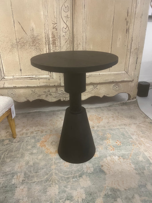 Bottom Heavy Black Accent Table