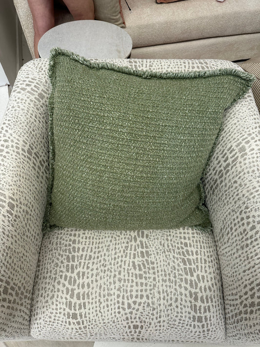 Green Knit Pillow