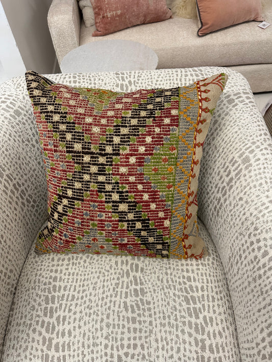 Tan Warm Colored Cross Pattern Pillow