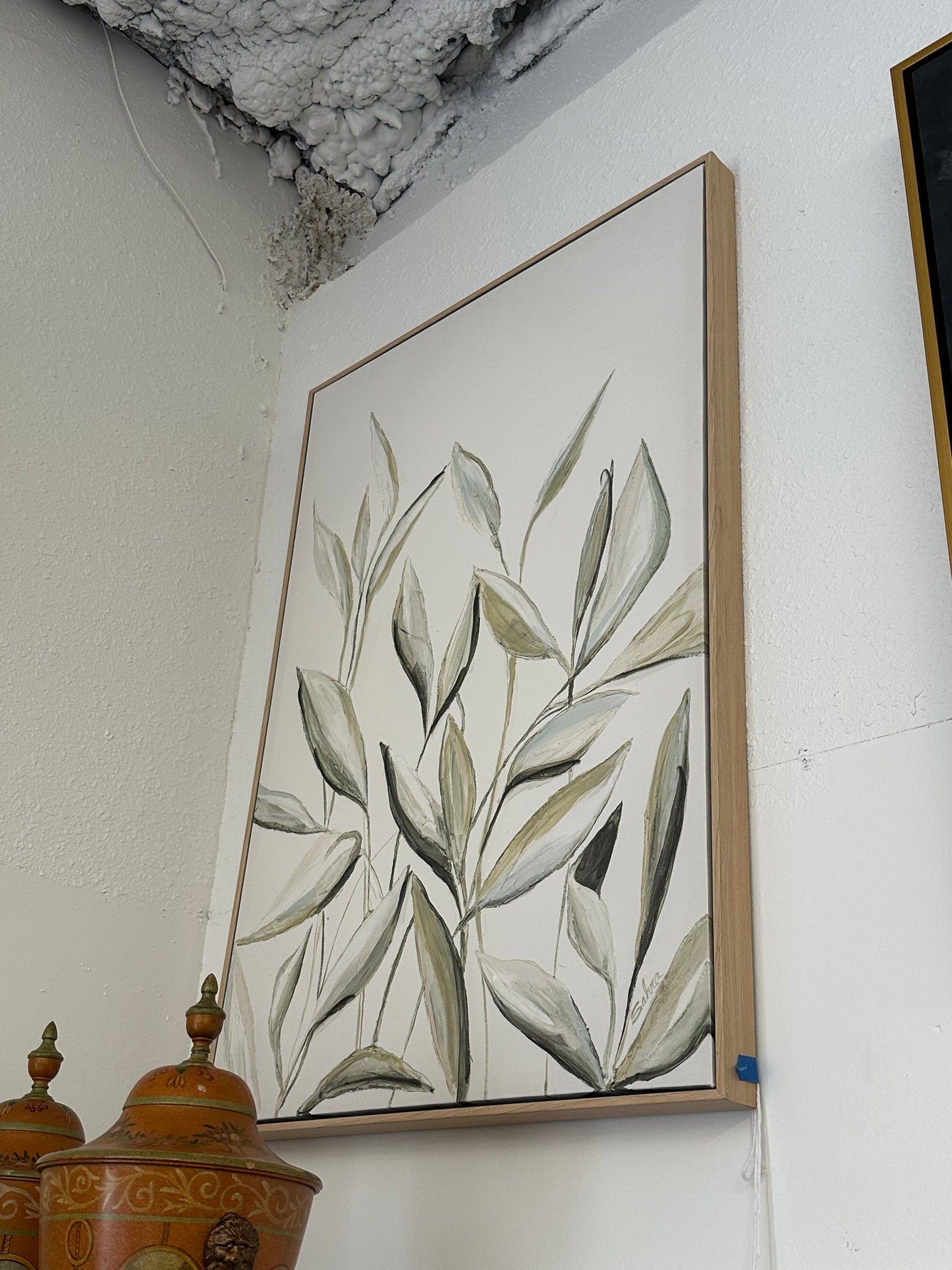 Green Botanical Leaves Art