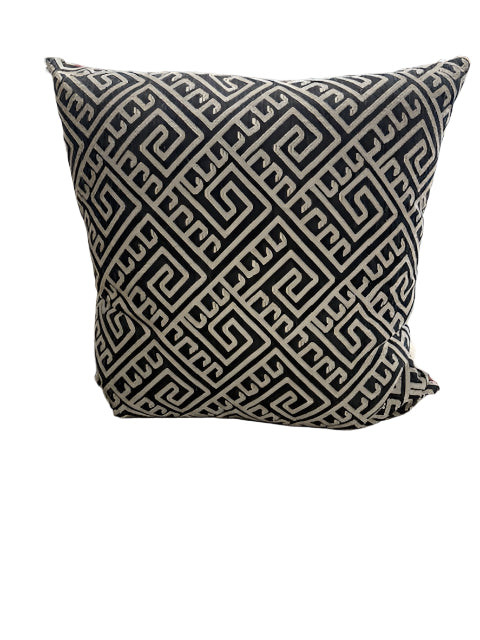 HB Greek Key and Pink Pillow