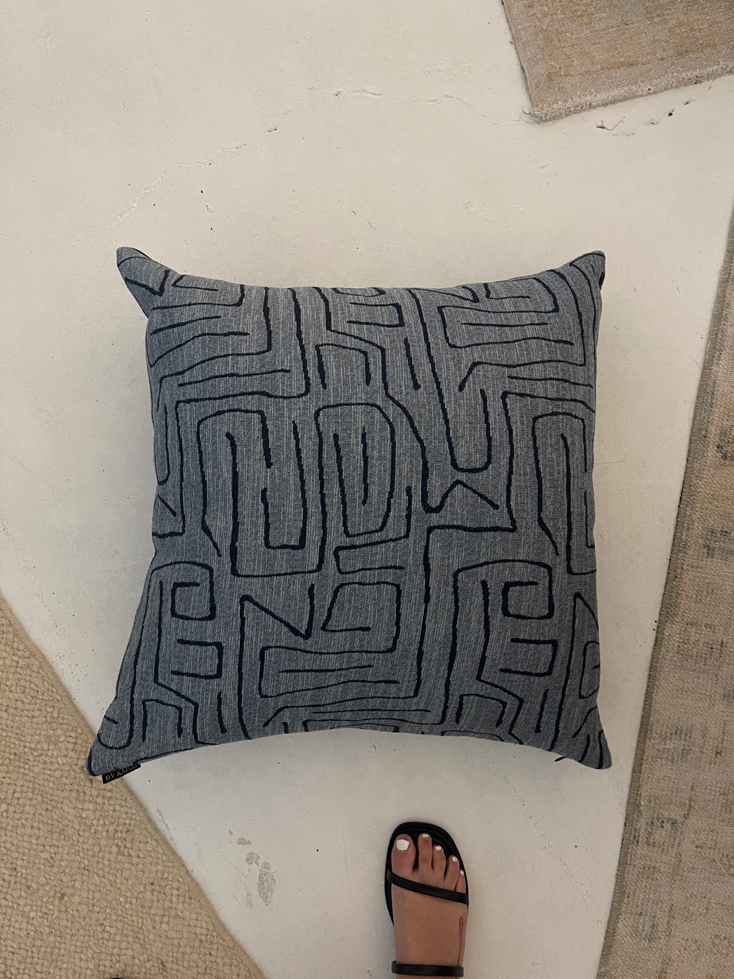 Edge Of Glory Blue Pillow 24x24