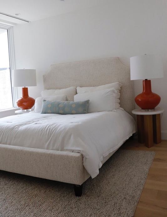 Upholstered King Bed 2300 - Phat Cream