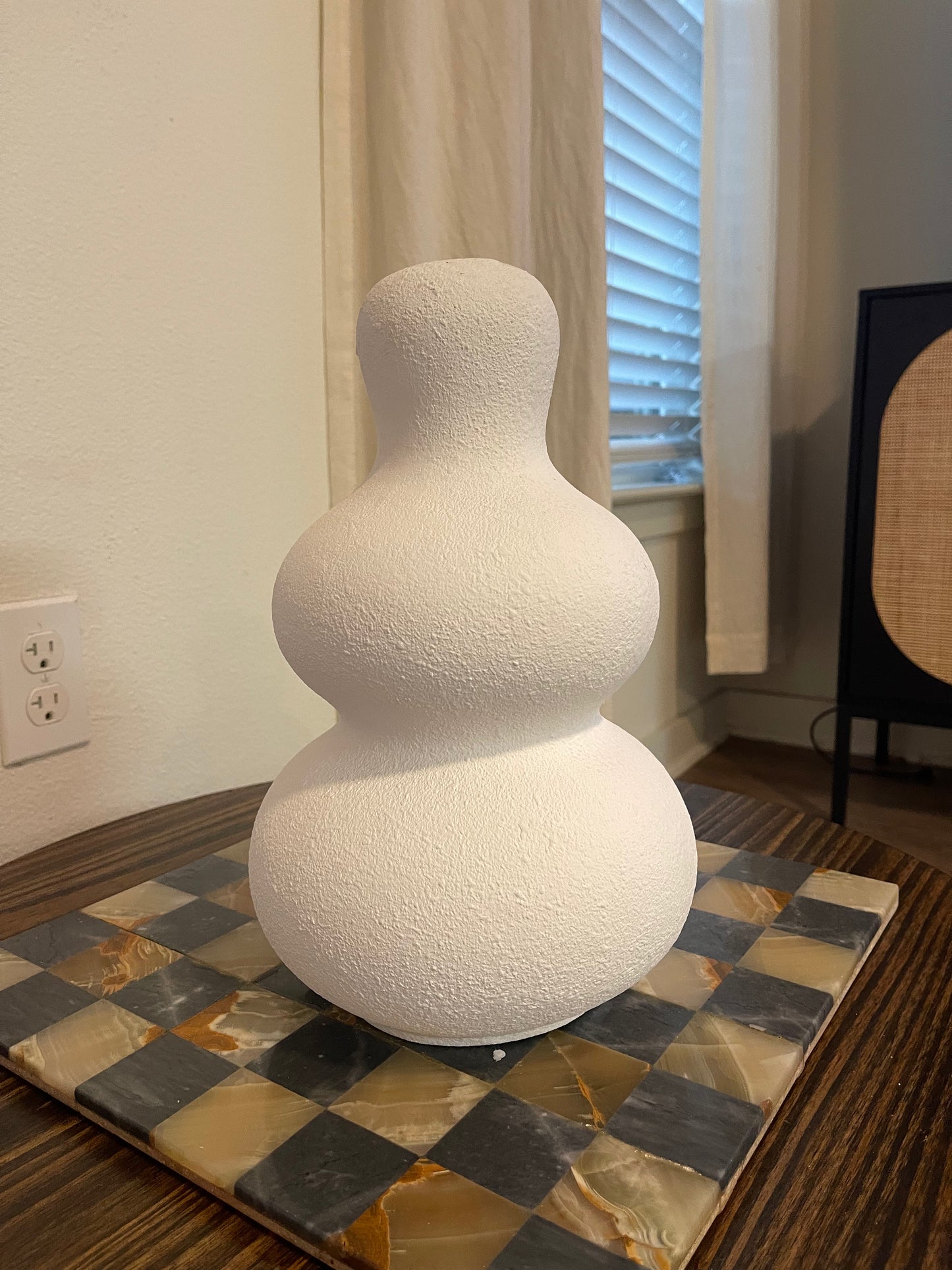 Curvy Textured Stone Vase